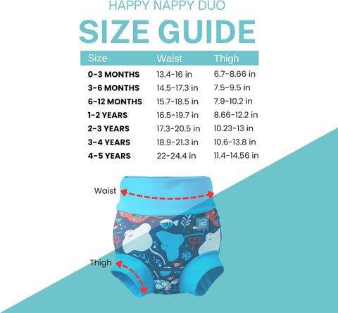 Splash About Happy Nappy Duo, Under the Sea, 0-3 Months