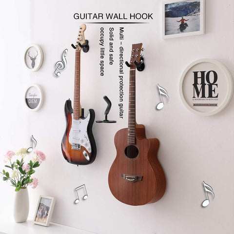 WOGOD Guitar Hanger Wall Mount Guitar Wall Holders Hooks Stands (Guitar Style -5P)