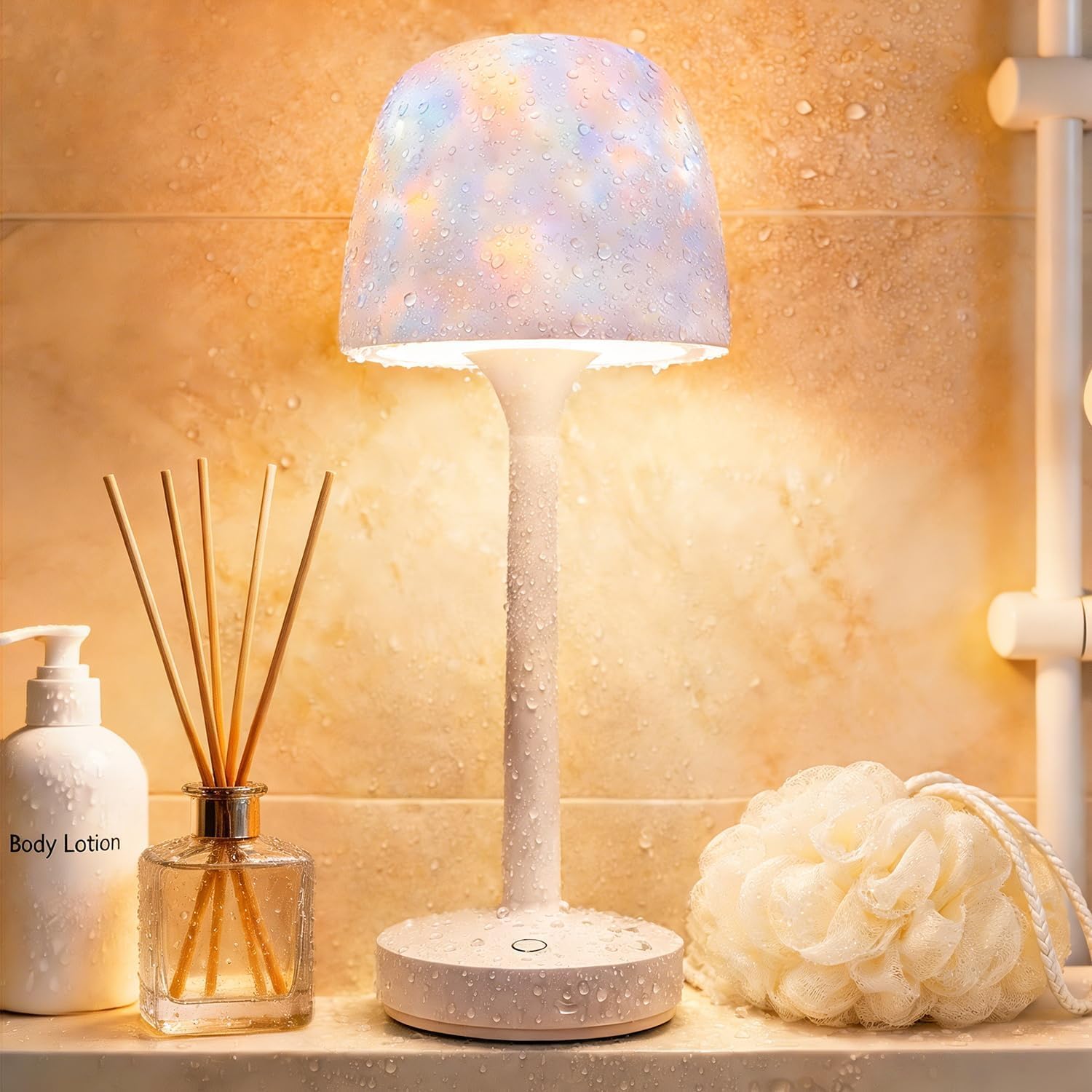 Waterproof Shower Lamp Rechargeable LED Ocean Projector Outdoor Table Lamps