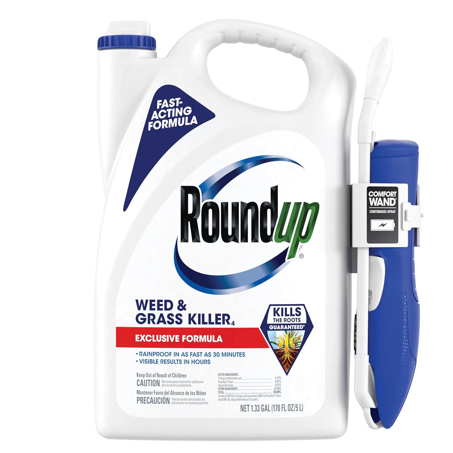 Roundup Weed & Grass Killer4 with Comfort Wand, 1.33 gal.