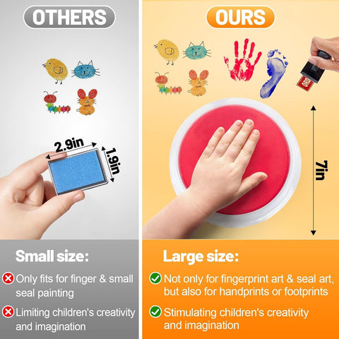 Biggun 7" Large Ink Pad for Kids Craft Scrapbook Supplies Finger Paint