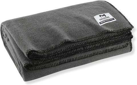 M MCGUIRE GEAR Heavy Duty Wool Blanket, Survival, Emergency, and First Aid Use – Mil-Spec, Fire Retardant, Durable Outdoor Wool Blankets for Camping. - Grey, (64 x 90 inches)