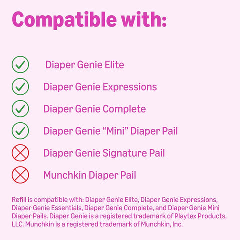 Amazon Basics Blossoms Scented Diaper Pail Refills for Diaper Genie Pails, 2160 Count (8 Packs of 270 Count) (Previously Mama Bear)