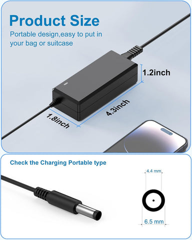 for Samsung Monitor Power Cord DC 14V 4A for Samsung SyncMaster 32” 27" 24" 22" 23" 20" 19" 18" 17" 15” Screen LED LCD TFT Monitor TV Power Supply Cord