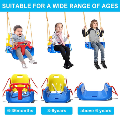 Foldable Toddler Swing Set for Indoor & Outdoor Use