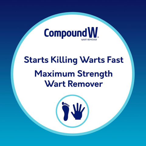 Compound W Maximum Strength Wart Remover One Step Medicated Pads, 14 Ct