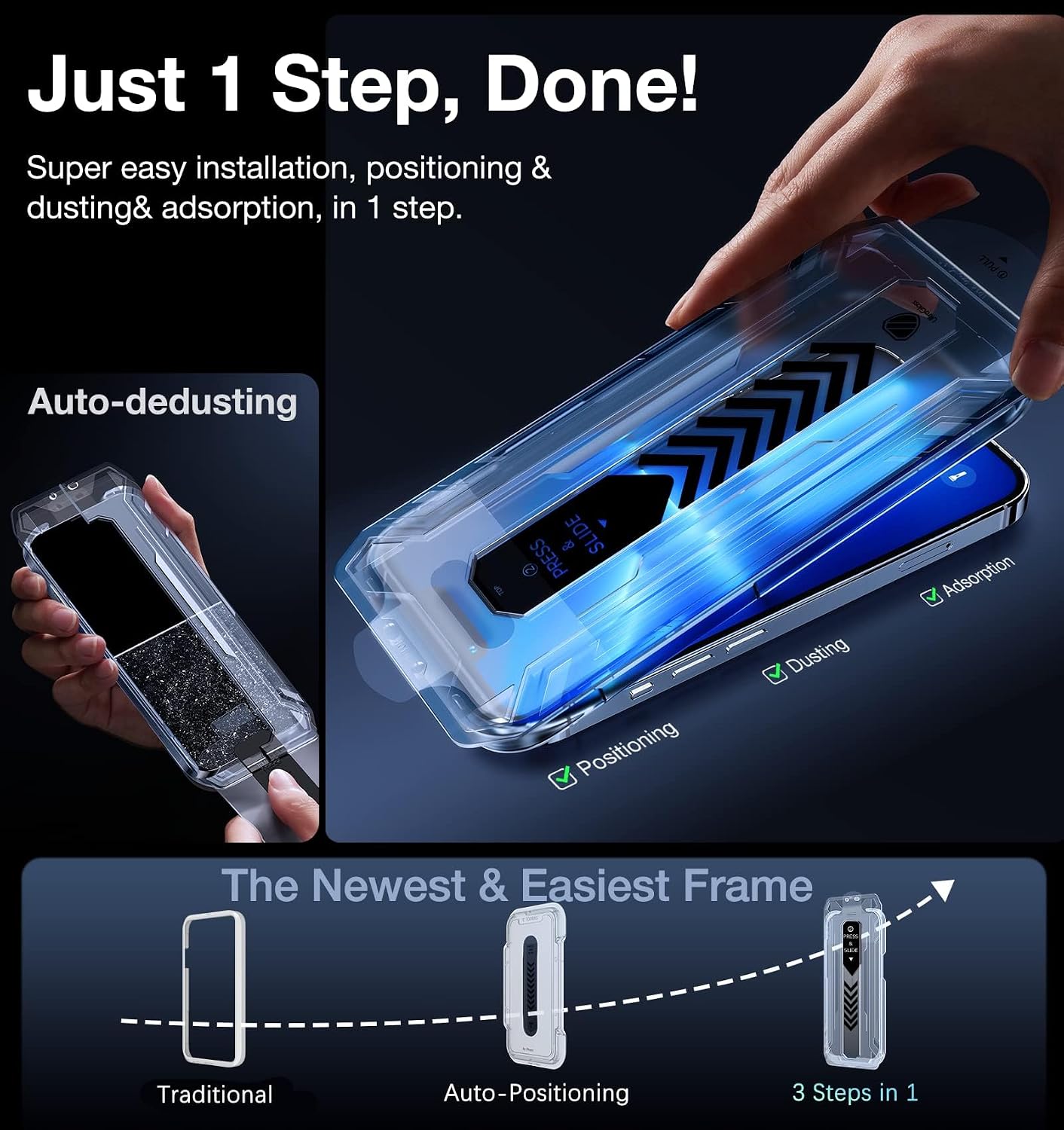UltraGlass UNBREAK TOP 9H+ Glass for iPhone 12 Pro Max Screen Protector [Military Grade Shatterproof & Longest Durable] Full Screen iPhone 12 Pro Max Glass, 2024 Upgrade, 2 Packs, Transparent