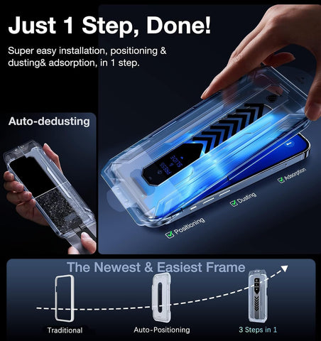 UltraGlass UNBREAK TOP 9H+ Glass for iPhone 12 Pro Max Screen Protector [Military Grade Shatterproof & Longest Durable] Full Screen iPhone 12 Pro Max Glass, 2024 Upgrade, 2 Packs, Transparent