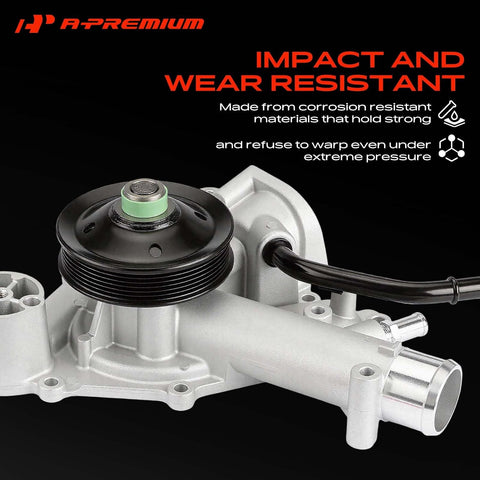 A-Premium Engine Water Pump (8Cyl 5.7L)Compatible with Dodge, Ram, Chrysler