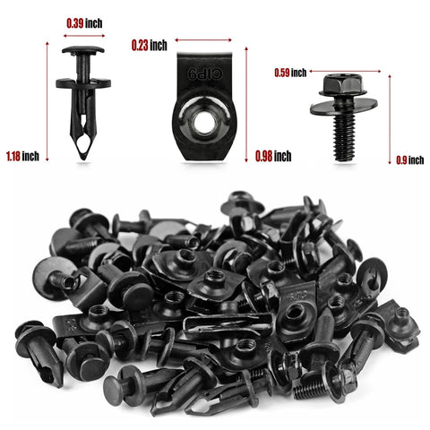 Xislet 45PCS Universal Engine Under Cover Splash Shield Guard Body Bolts