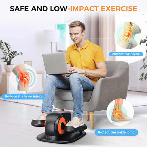 GUGTTR Under Desk Elliptical Machine, Low Impact Leg Exerciser for Seniors