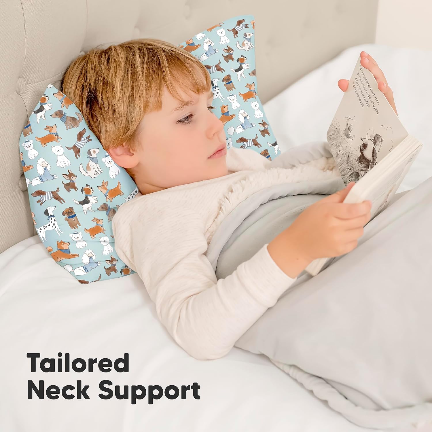 Toddler Pillow with Pillowcase, 13x18 My Little Dreamy Pillow (Dogs)