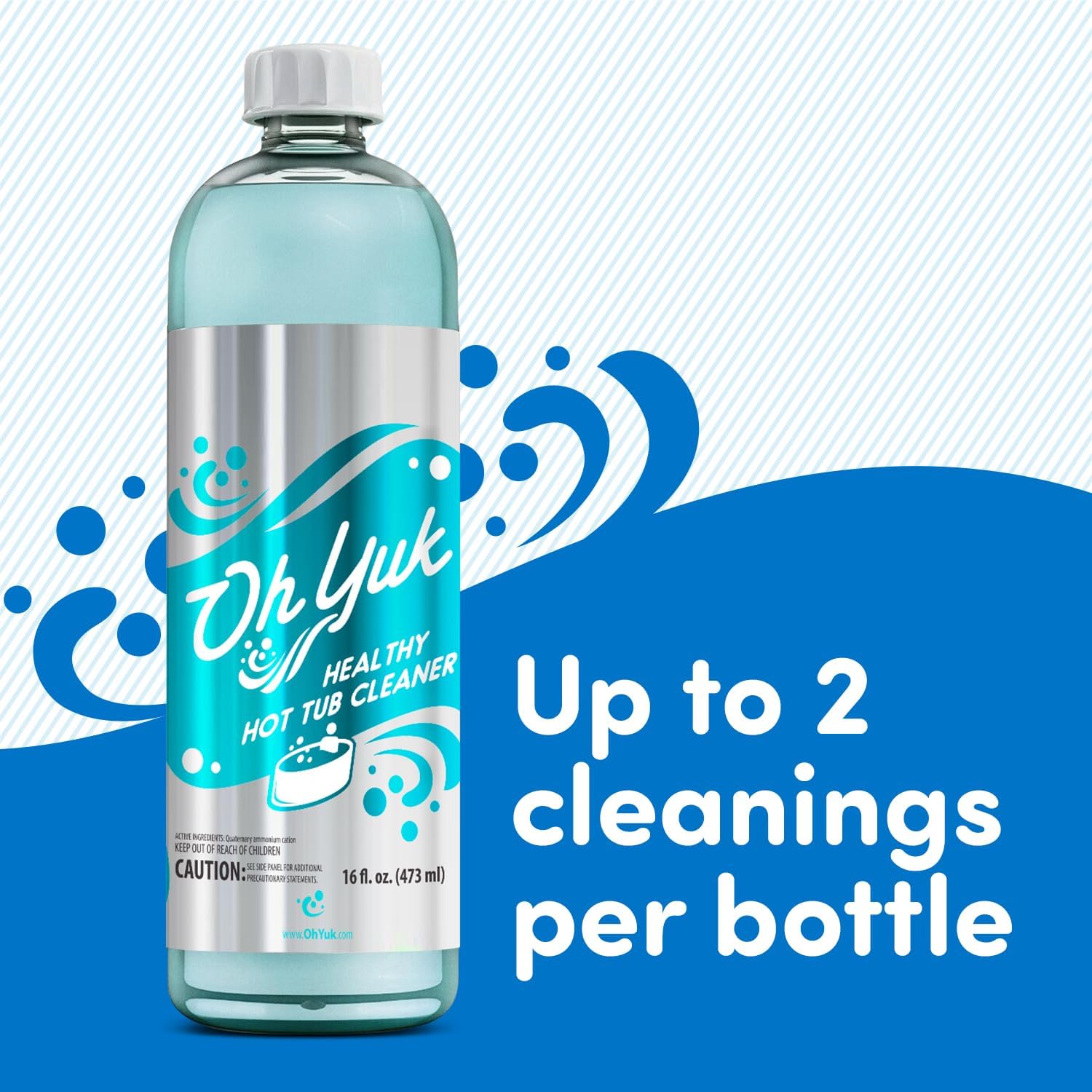 Oh Yuk Healthy Hot Tub Cleaner for Spa Plumbing and Jets, 2-Pack