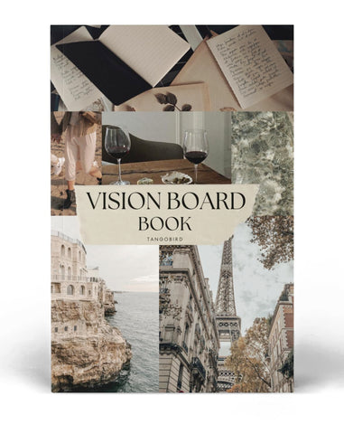 Tangobird Vision Board Book: Clip Art Images & Words in All Categories, for Visualizing Your Goals & Dream Life, Inspirational Pictures for Collage Making & Scrapbooking