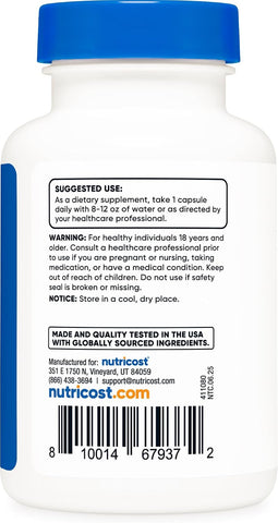 Nutricost L-Theanine 200mg, 120 Capsules, Double Strength, Gluten Free