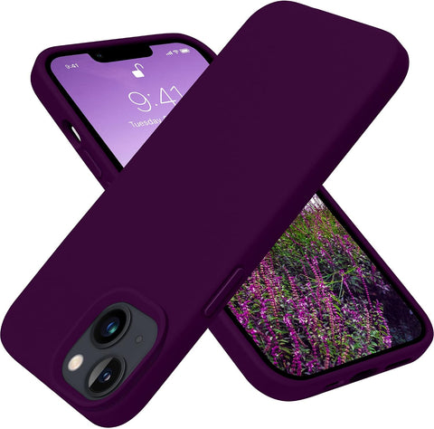 OTOFLY Designed for iPhone 13 Case, Silicone Shockproof Slim Thin Phone Case for iPhone 13 6.1 inch Purple