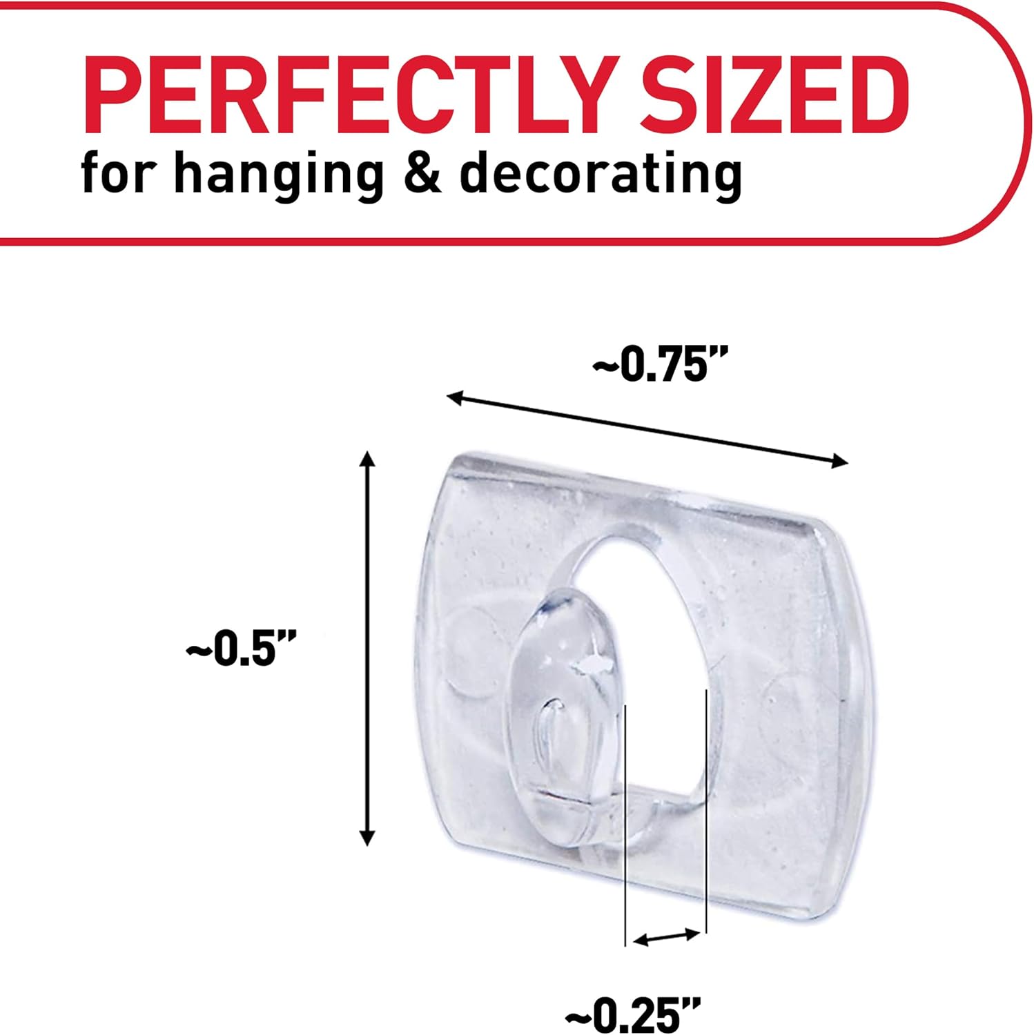Command Clear Indoor Mini Light Clips Value Pack, 45 Clips, 54 Strips, Damage-Free String Light Hangers for Home, Room, Wall, Office, and Dorm Decor, Great for Cable Management, Holds up to 0.3 lb