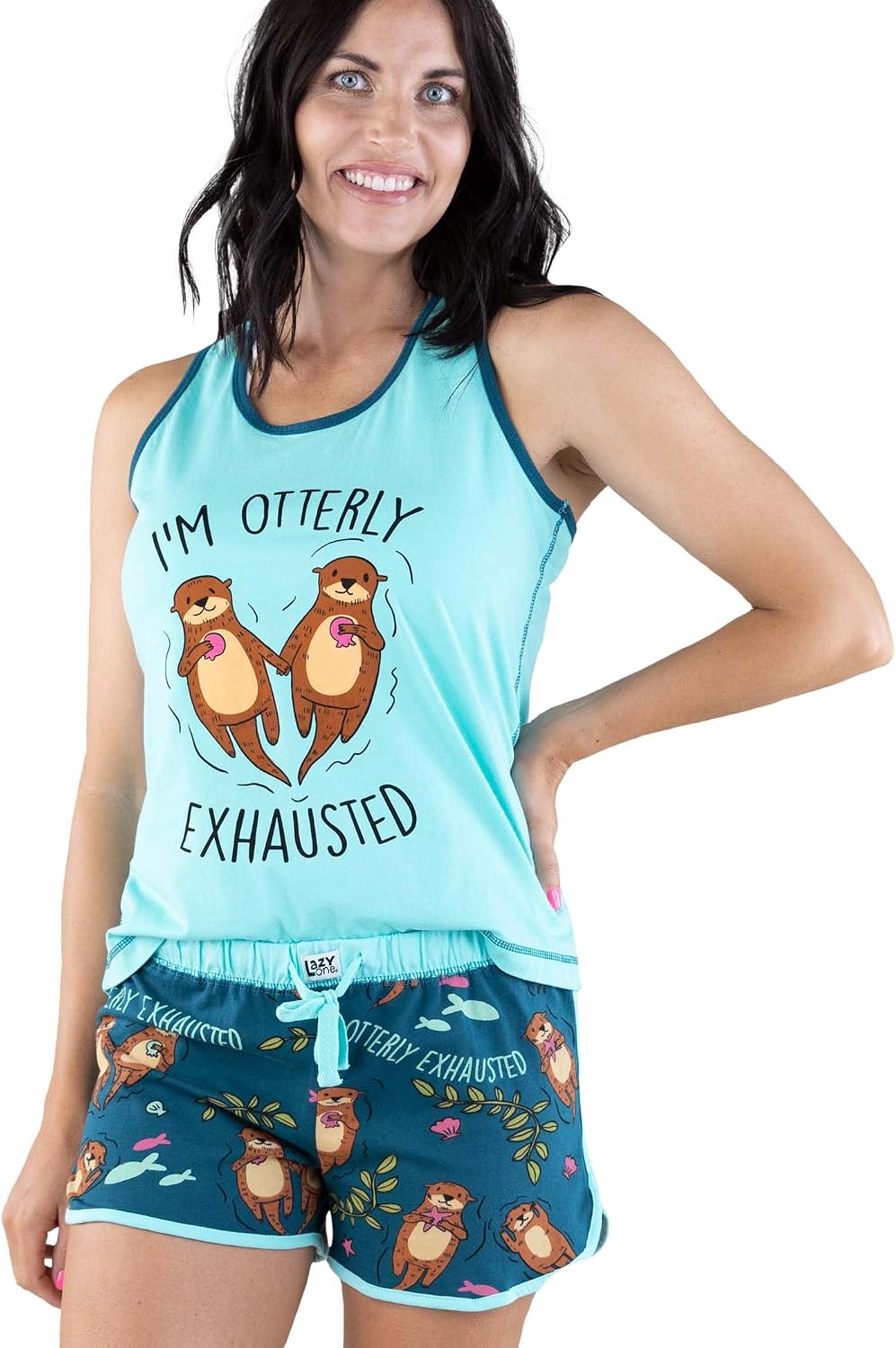 Lazy One Matching Pajamas for Women, Cute Tank Top Set, Summer Pajamas
