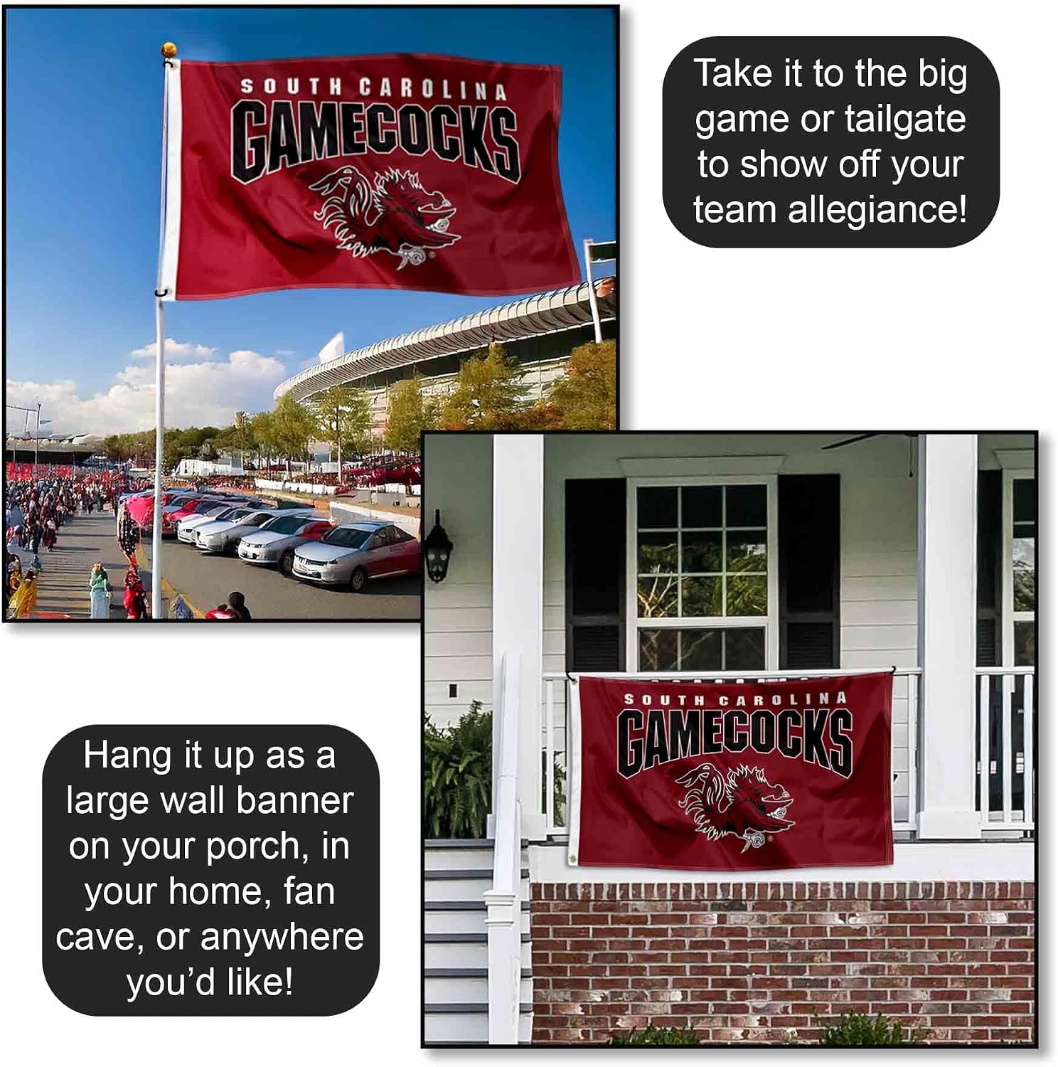 College Flags & Banners Co. USC Gamecocks Wordmark College Flag