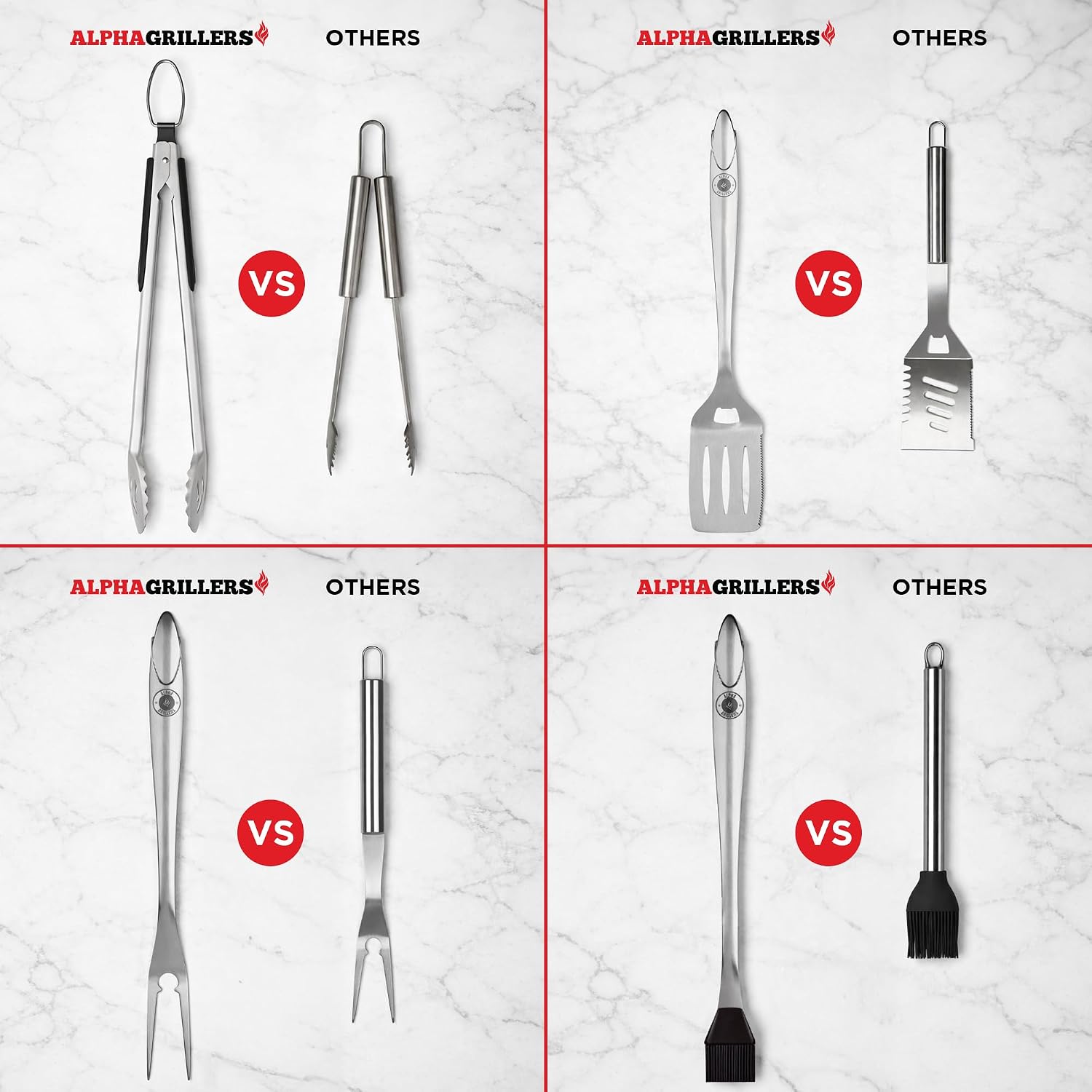 Alpha Grillers Grill Tools Set, BBQ & Grilling Accessories Outdoor Utensils