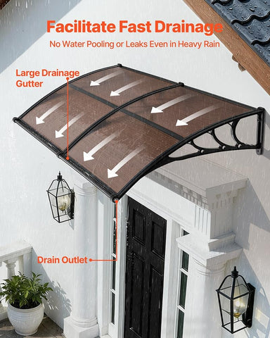 VEVOR Awnings for Door Entrance 38" x 78" Window Awning Canopy Exterior