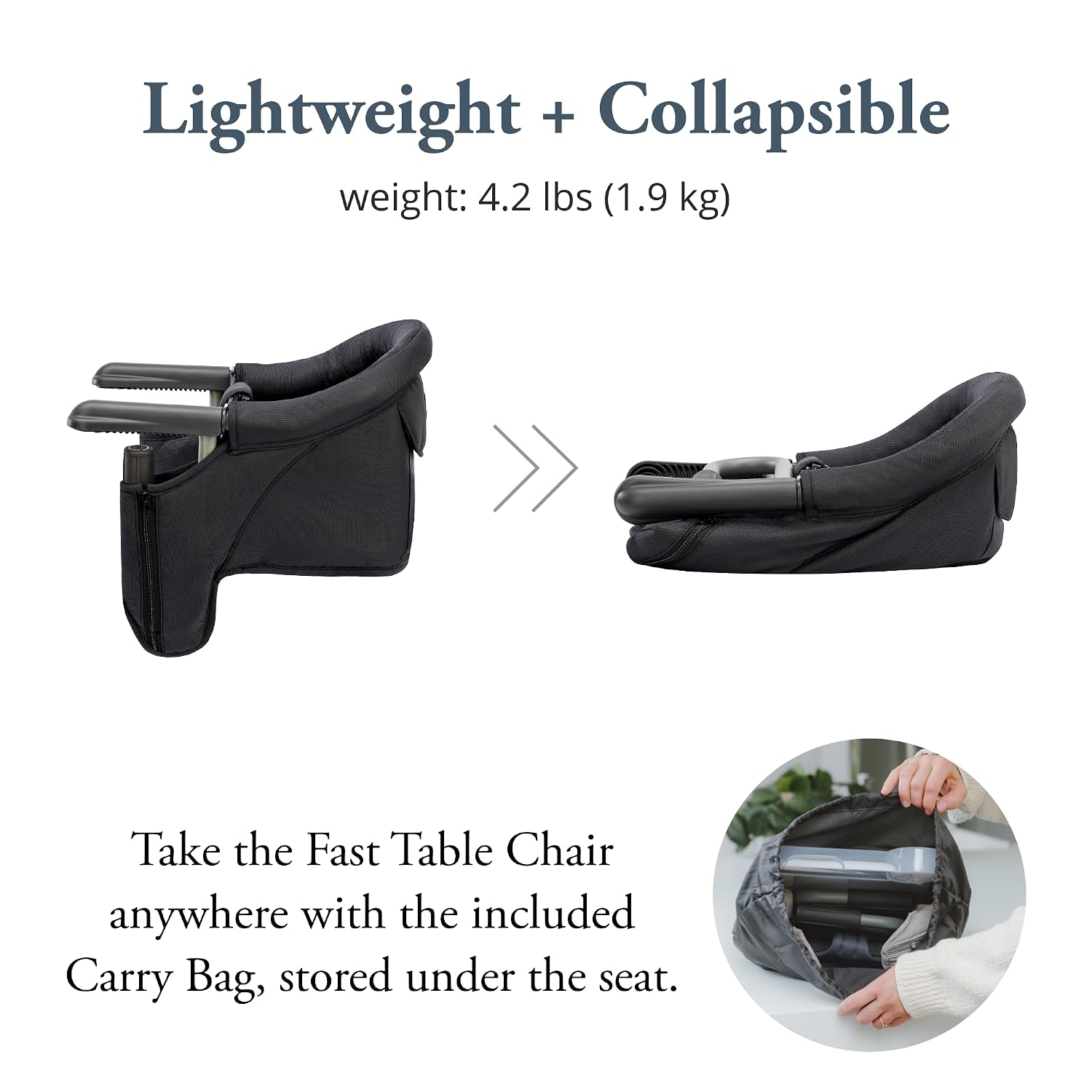 Inglesina Fast Table Baby High Chair, Black