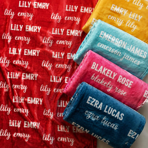 Personalized Baby Blanket with Name, Custom Newborn Swaddle Blanket, Soft Receiving Blanket for Baby Boys and Girls, Nursery Essentials