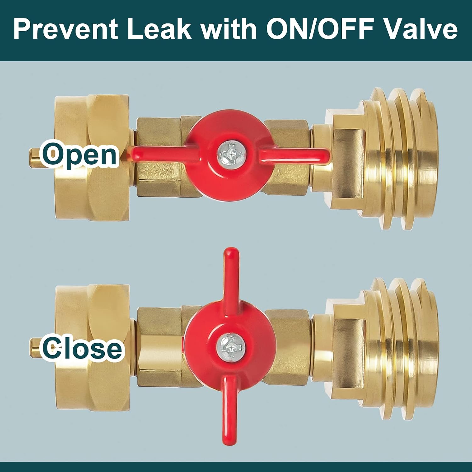 GASPRO Upgraded 1 lb Propane Tank Adapter with Valve