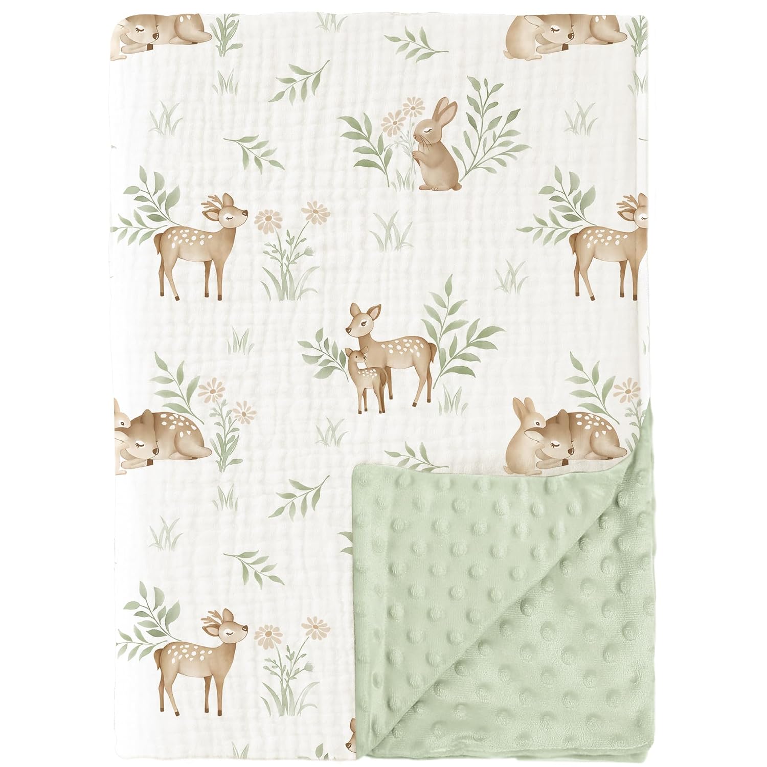 Konssy Soft Muslin Baby Blanket for Unisex Boys & Girls, 30 x 40 Inch