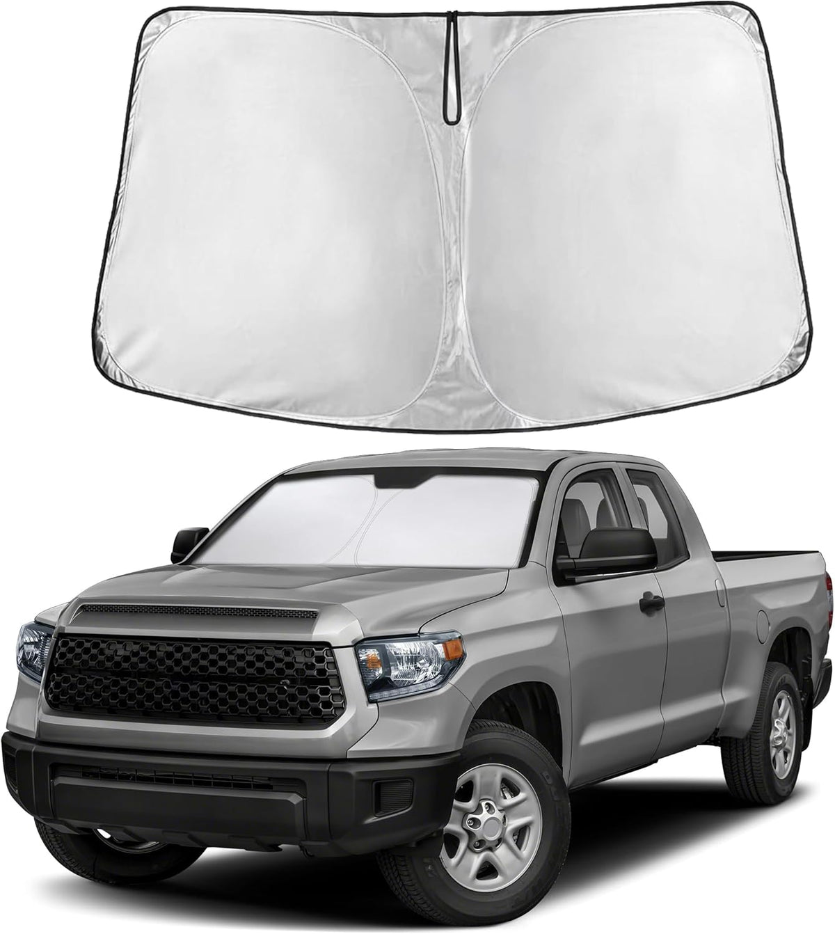 EcoNour Windshield Sun Shade Compatible for Toyota Tundra 2022–2025 2026