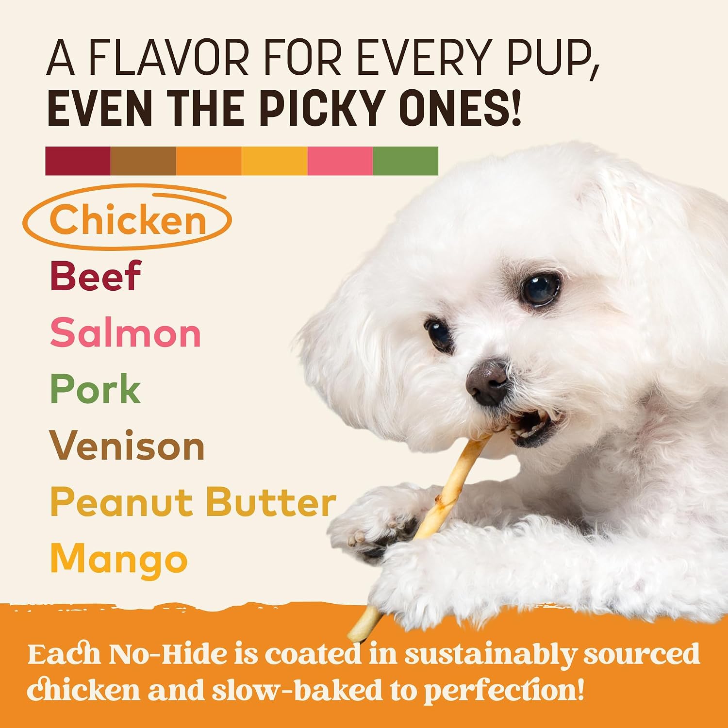 Earth Animal No Hide Stix - Rawhide Free Dog Chews Sticks 20 Count Chicken
