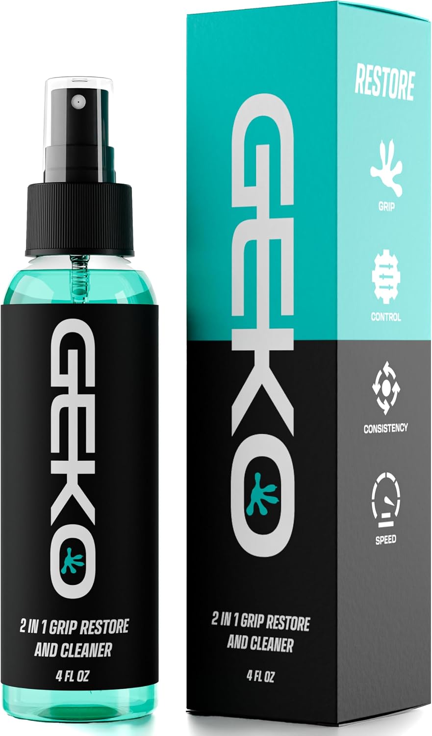 Geko 2-in-1 Grip Restore & Cleaner – #1 Golf, Basketball, Football, Volleyball, and Baseball Grip Spray – Restores Grip, Shoe & Glove Traction, Removes Dirt & Oil, Restores Control & Consistency