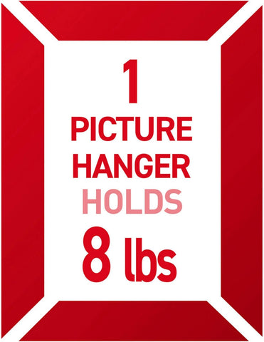 Command 8 lb Universal Hangers, 3 Hangers, 8 Strips