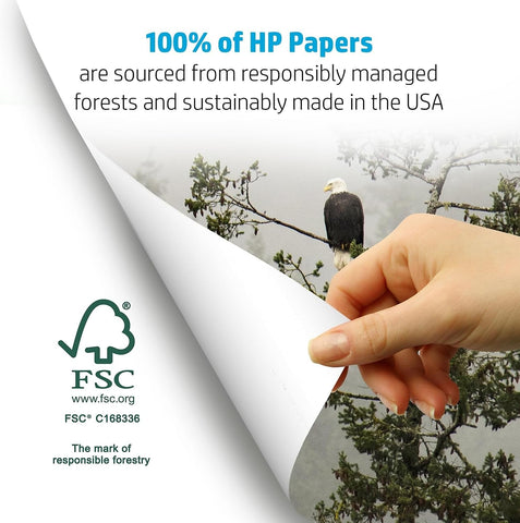 HP Paper Printer | 8.5 x 11 Paper | Premium 32 lb | 1 Ream - 500 Sheets | 100 Bright | Made in USA - FSC Certified | 113100R