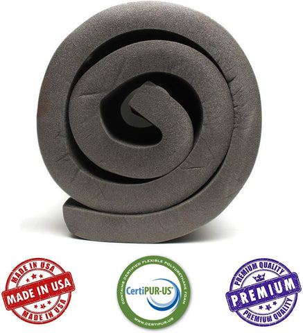 AK TRADING CO. 5" H X 30" W X 72" L CertiPUR-US® Certified Rubber Foam Sheet Cushion (Seat Replacement, Upholstery Sheets, Foam Padding, Acoustic Foams Sheet)