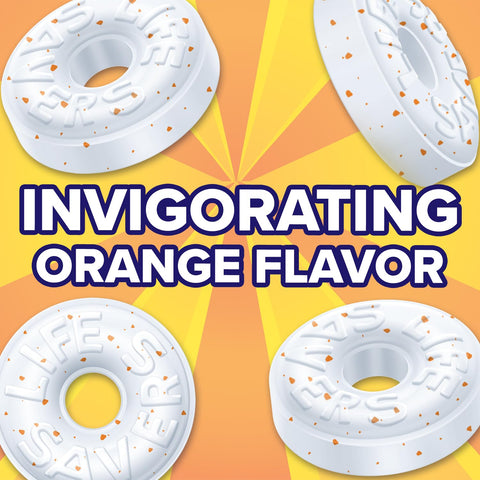 Life Savers Orange Mints, Individually Wrapped, for Snacking, Sharing, Office Parties, and Pantry Stocking, 6.25 Ounces (12 Hard Candy Bags)