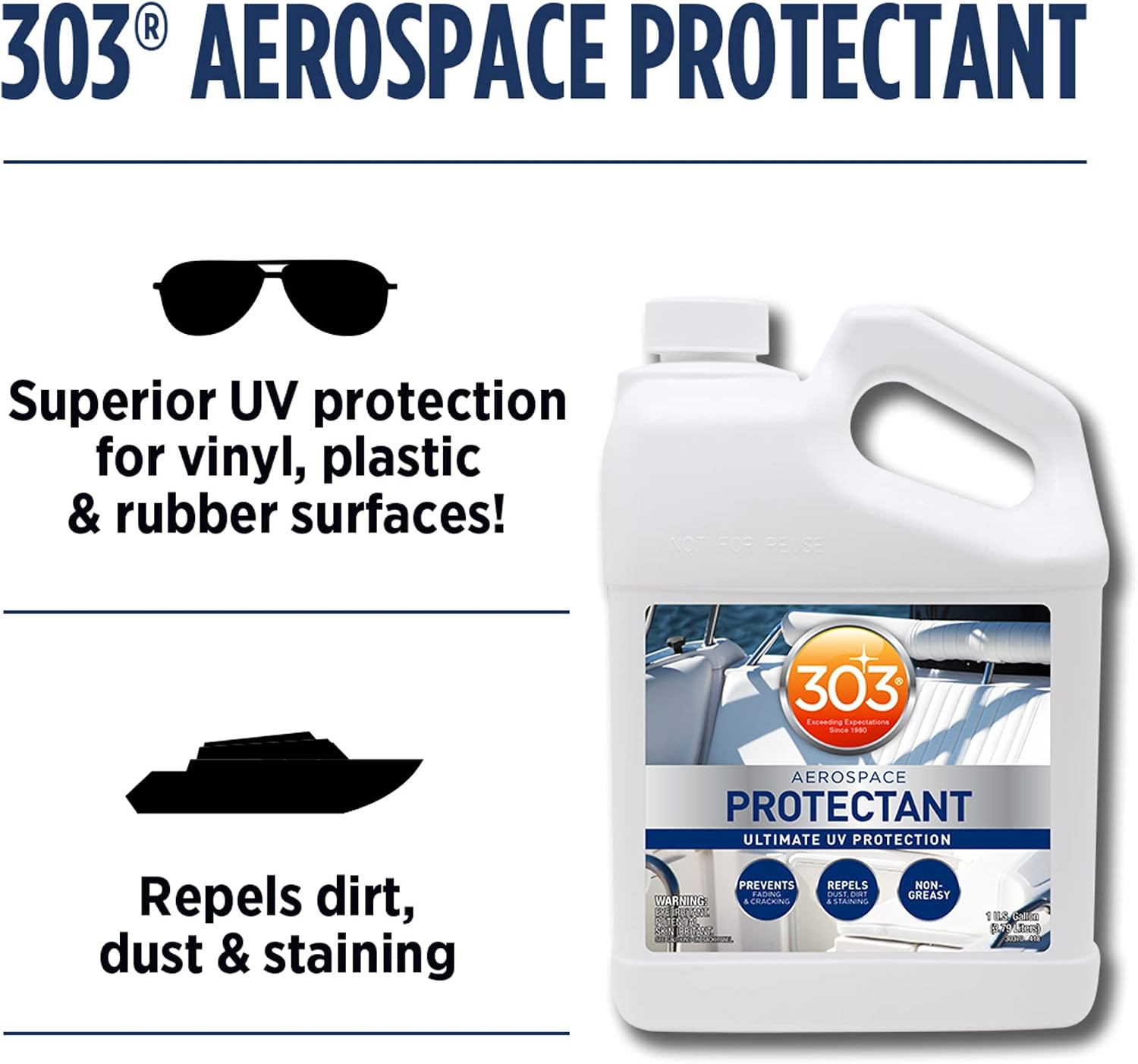 303 Marine Aerospace Protectant for Boat Vinyl, 1 Gallon