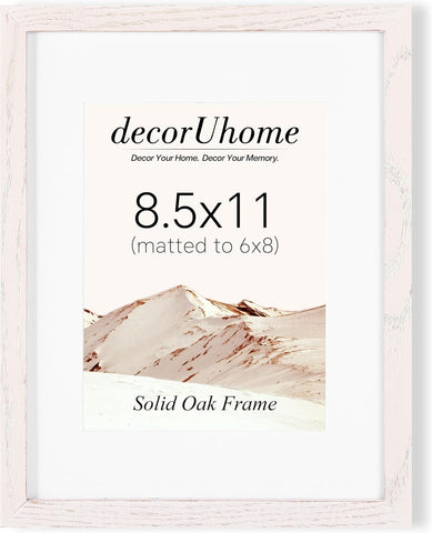 decorUhome Solid Oak Wood 8x10 Picture Frame Light Blue
