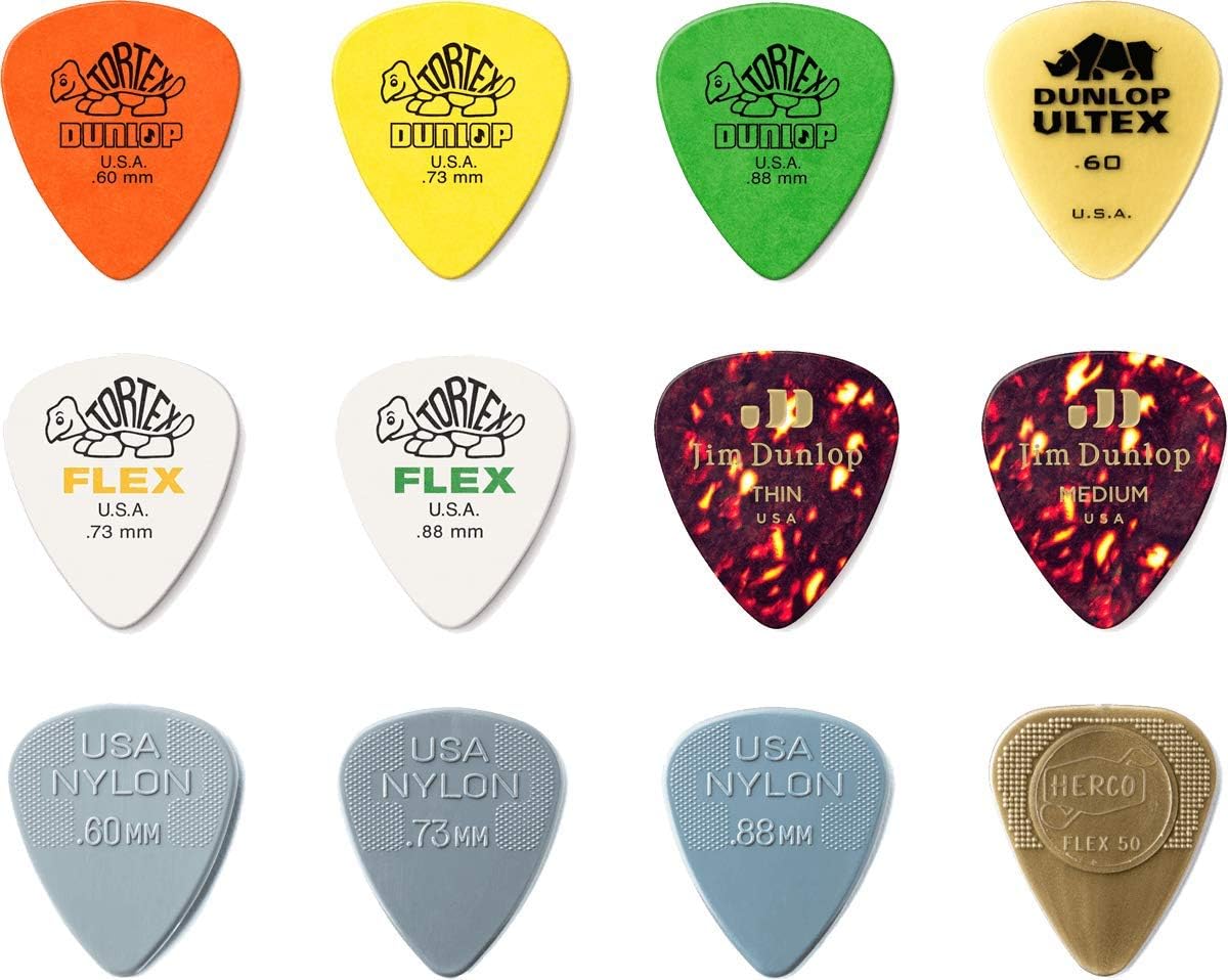 Jim Dunlop Acoustic Pick Variety Pack - 12 Pack