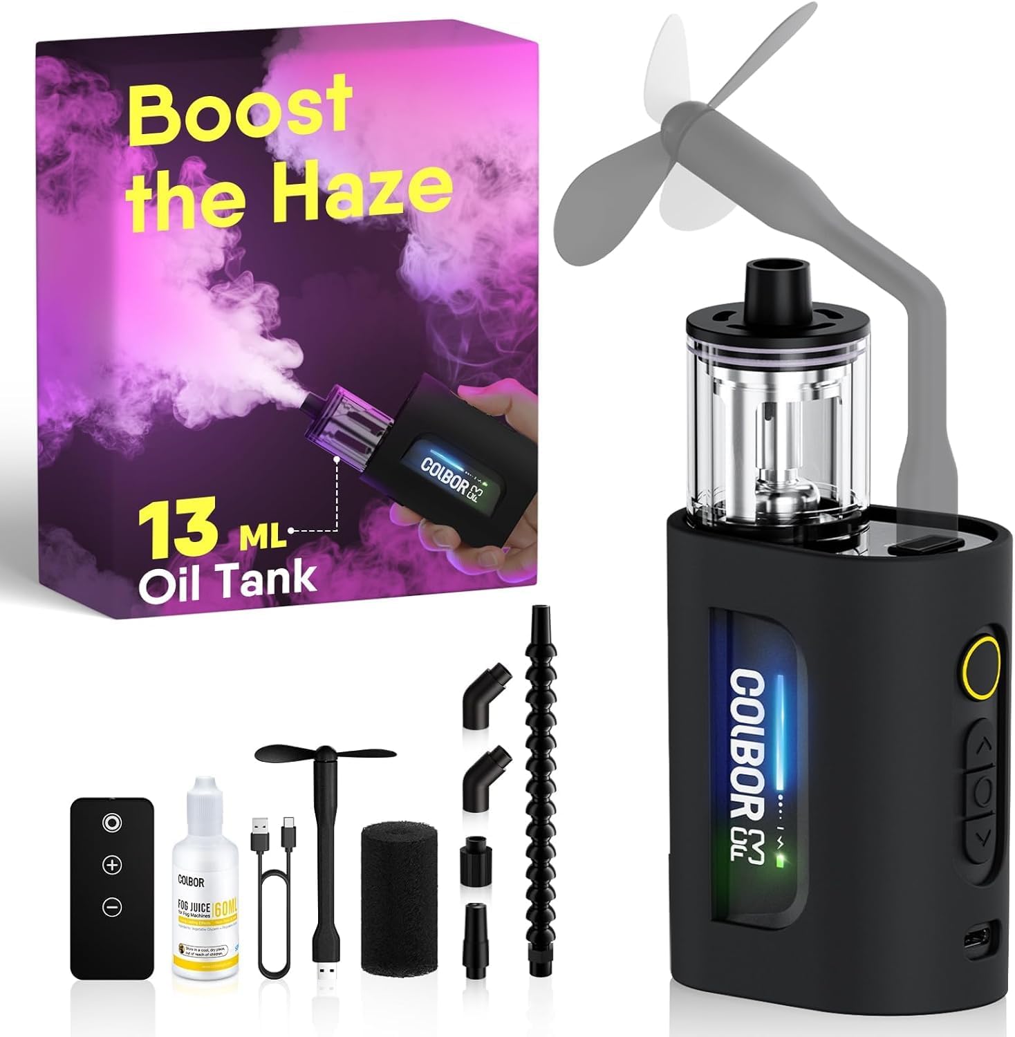 COLBOR CF3 30W Portable Fog Machine, Mini Smoke Machine for Photo & Video