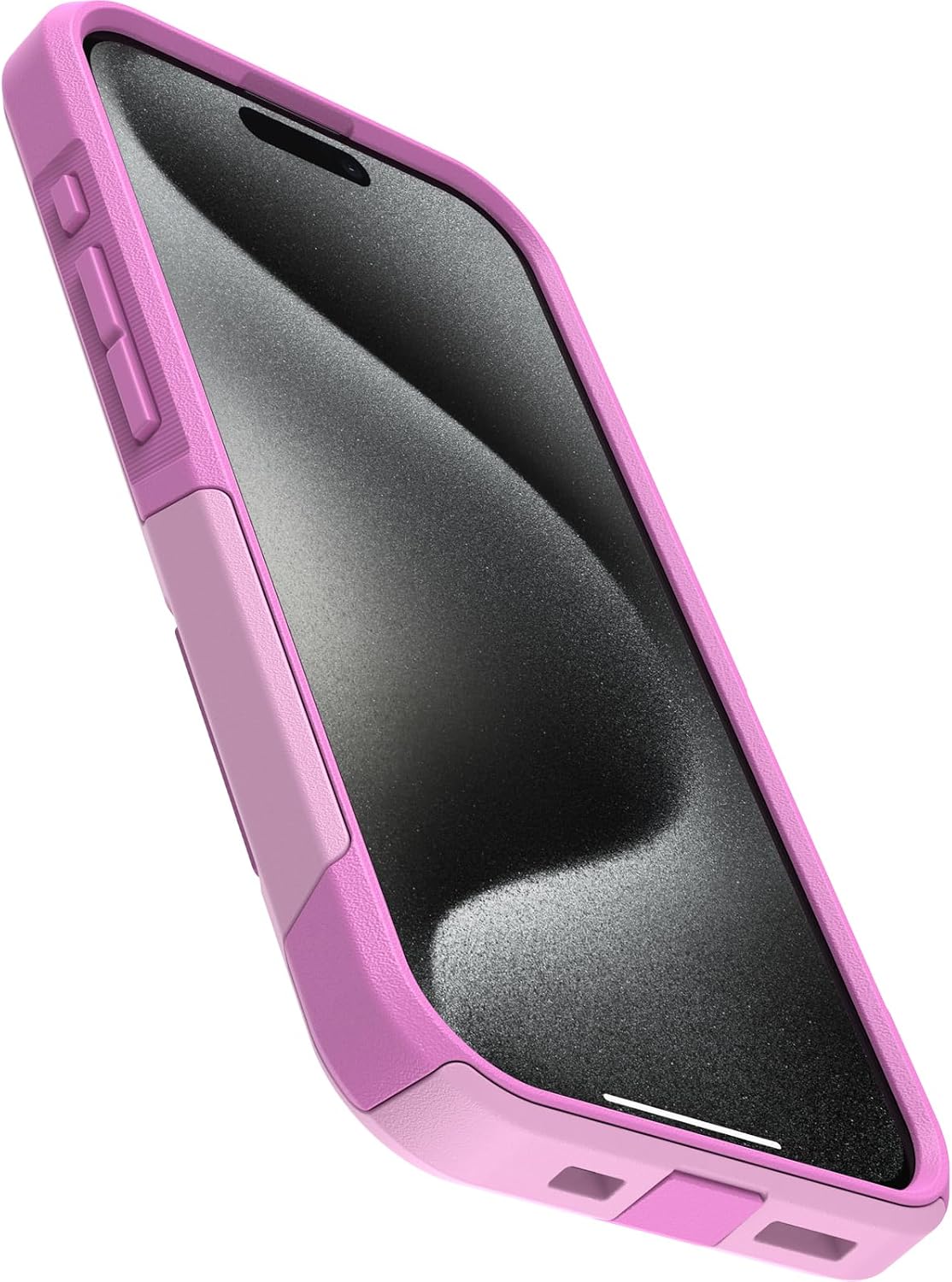 OtterBox iPhone 15 Pro (Only) Commuter Series Case - Run Wildflower (Pink), Slim & Tough, Pocket-Friendly, with Port Protection