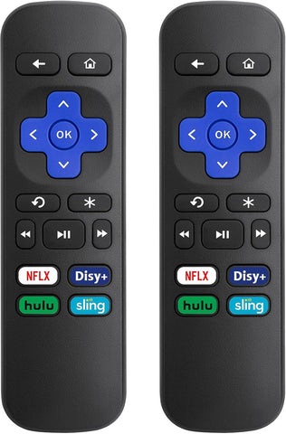 (2 Pack) Replacement Remote for Roku Box Express Player Premiere Control