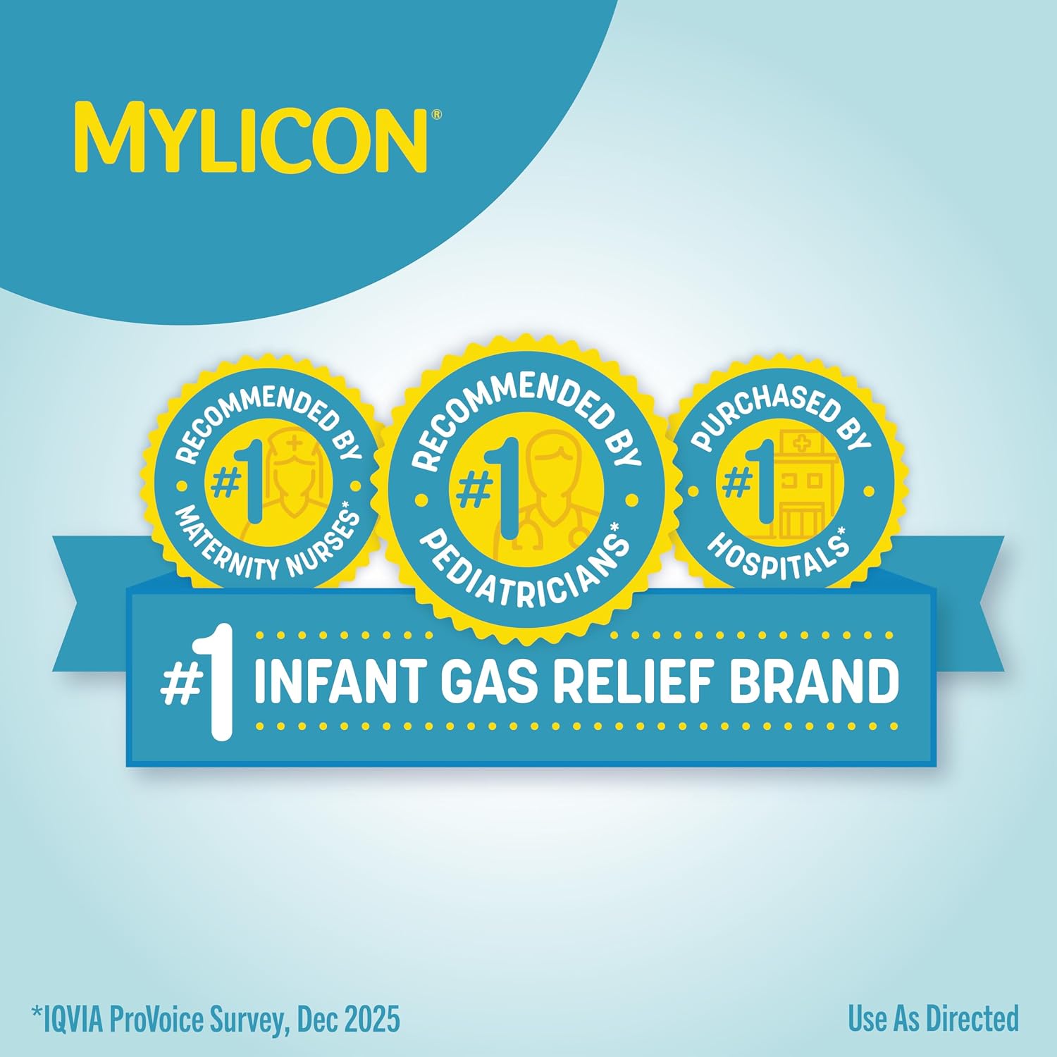 MYLICON Gas Relief Drops for Infants & Babies, Dye Free Formula, 0.5 Fl Oz.