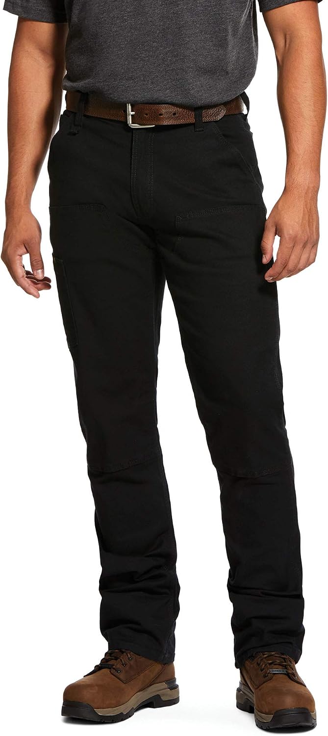 Ariat Men's Rebar M4 Low Rise DuraStretch Made Tough Double Front Stackable Straight Leg Pant