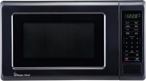Magic Chef 0.7 cu. ft. Countertop Microwave in Black - 700W (10.1"H x 17"W x 12.5"D) MC77MB