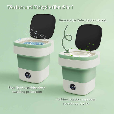 20L Portable Washing Machine with Spin Dryer, Foldable Mini Washer, 3 Wash Modes for Baby Clothes, Underwear and Socks, Ideal for Travel, Dorms and Camping