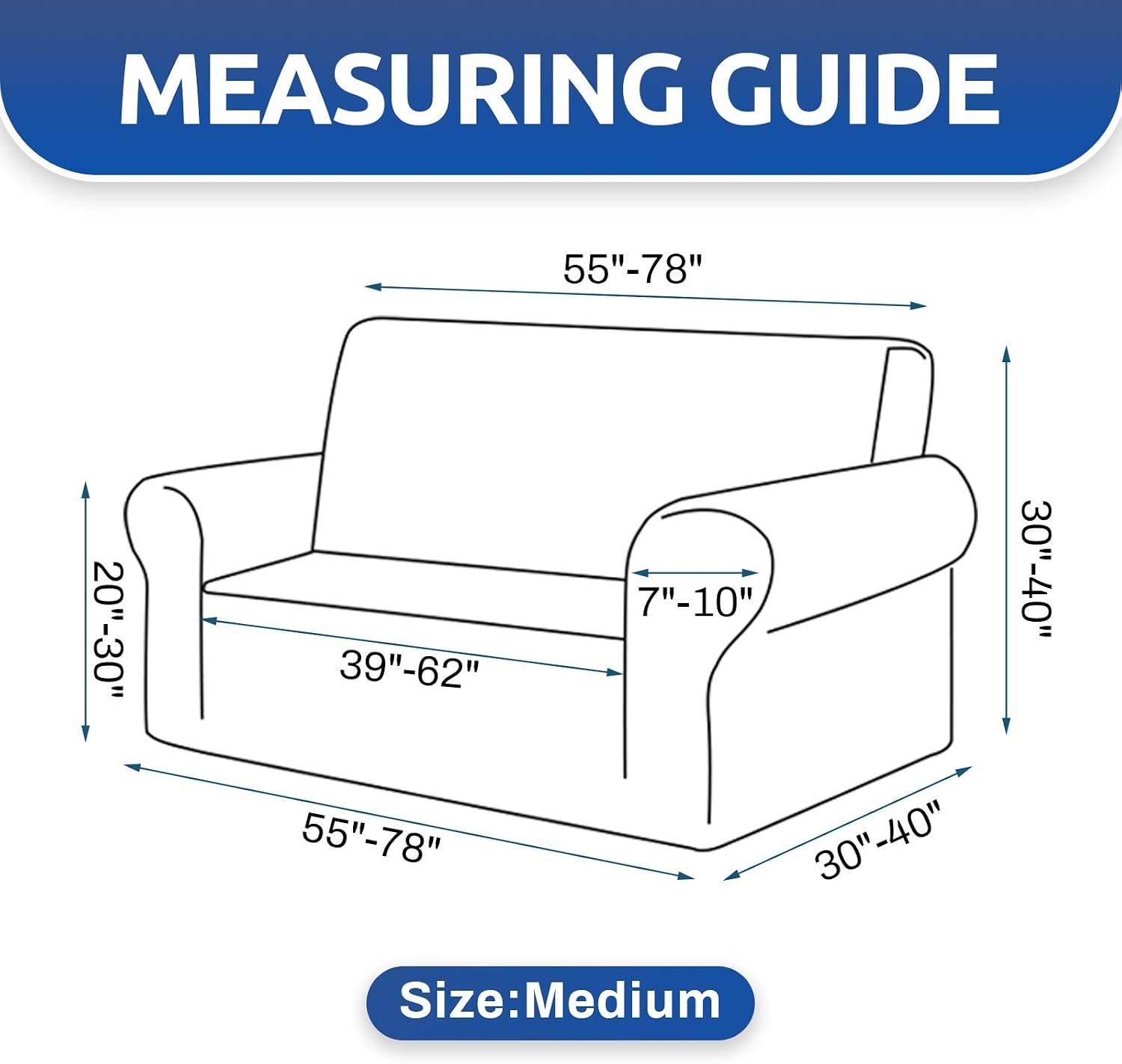KEKUOU Stretch Loveseat Couch Cover, 2 Cushion Couch Slipcover,Beige