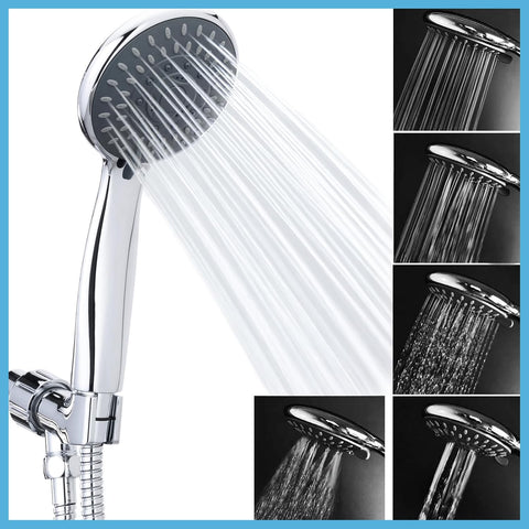 Briout High Pressure Handheld Shower Head 5-Settings with Hard Water Filter