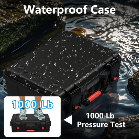 Starlink Mini Case, Waterproof Hard case Fits Star Link Mini Dish, Portable Shoulder Dual Carry Options with Precision Cut Foam for Starlink Accessories,Ideal for Travel and Camping