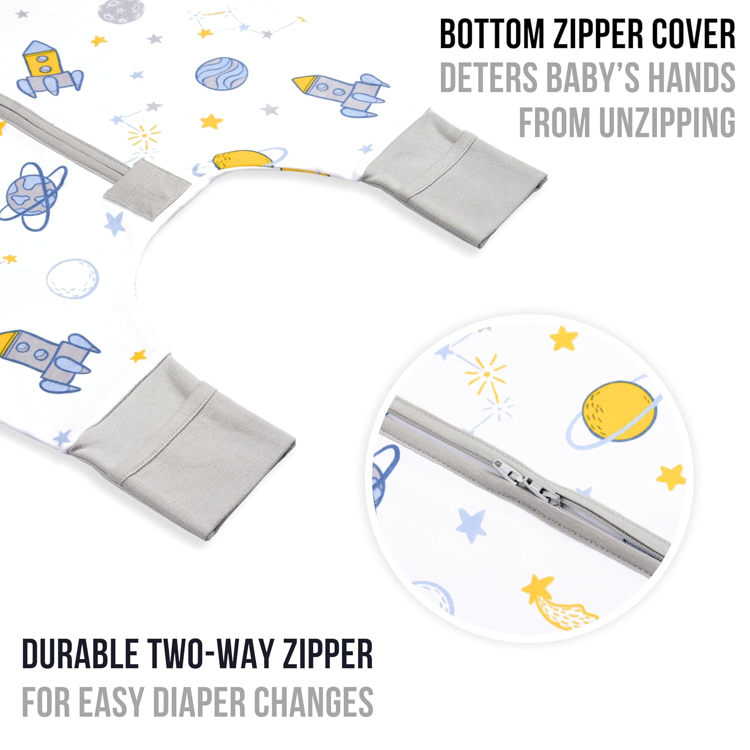 Organic Cotton Toddler Sleep Sack with Feet 1.0 TOG Wearable Blanket 1-Pack